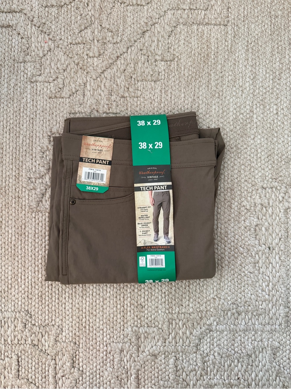 Weatherproof Tech Pant Chinos - Olive Brown
